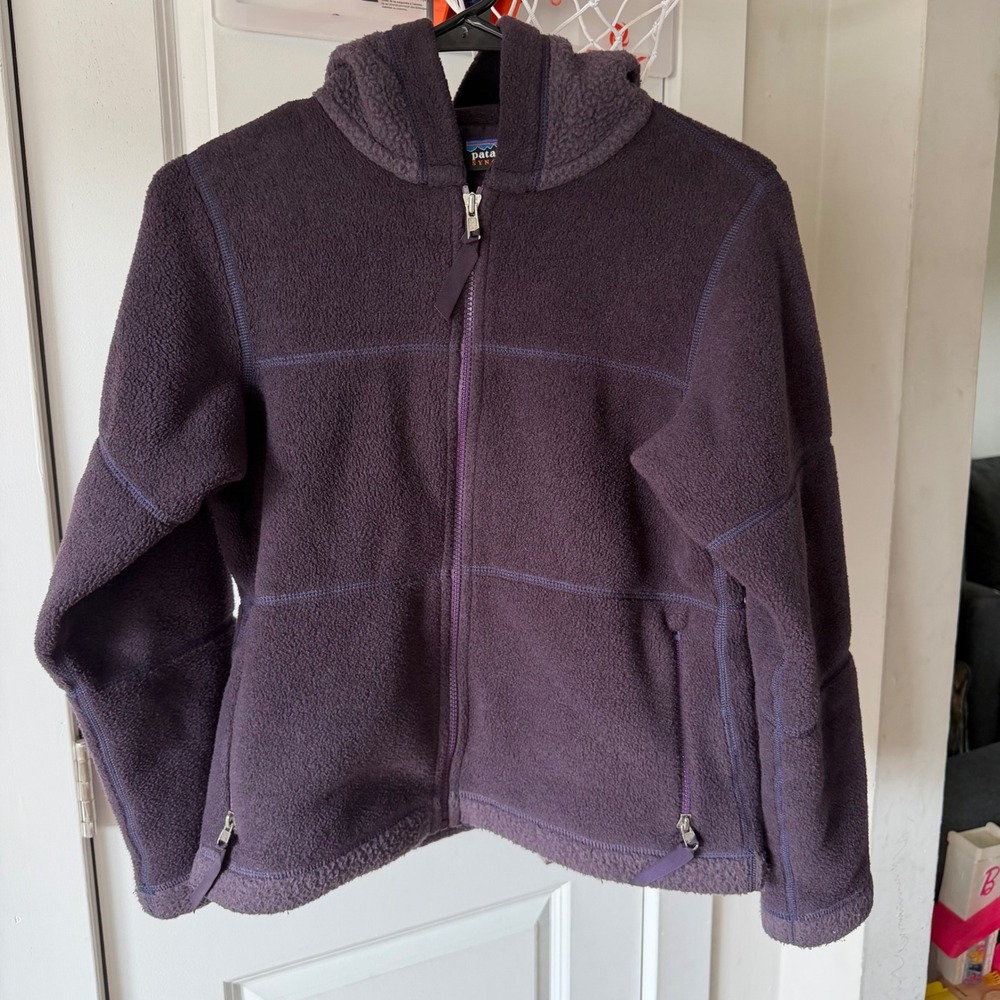 Patagonia Hoodie XS Synchilla Full Zip Fleece Purple Vintage 2001 Made in USA